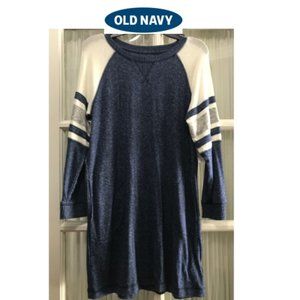Old Navy varsity-style sweater dress; girls' size L. Never worn